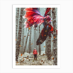 Surreal Forest Beta Fish Art Print