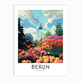 Berlin, Germany Maximalist Travel Poster Vibrant Colour Art Print