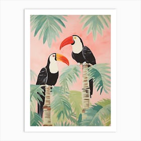 Vintage Japanese Inspired Bird Print Toucan 1 Art Print