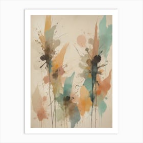 Abstract Flowers Art Print