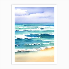 Prevelly Beach, Australia Watercolour Art Print