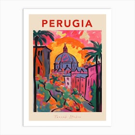Perugia Italia Travel Poster Art Print