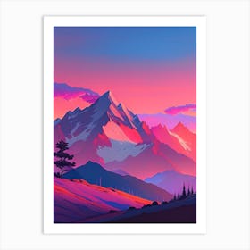 The Rocky Mountains Dreamy Sunset Art Print