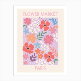 Flower Market Paris Art Print