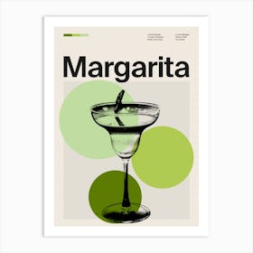 Mid Century Margarita Cocktail Art Print