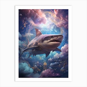 Shark In The Sky Art Print