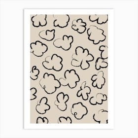 Beige And Black Art Print