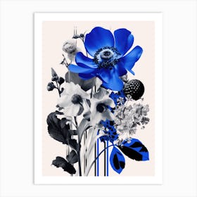 Blue Anemones 1 Art Print