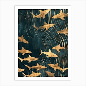 Sharks In The Sea 3 Art Print