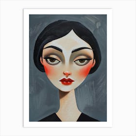 Woman In Black 1 Art Print