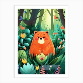 Luxmango Bear In Forest2 Art Print