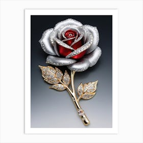 Rose Brooch Art Print