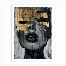 Gold And Black 18 Art Print