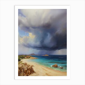 Storm Clouds Over The Beach Art Print