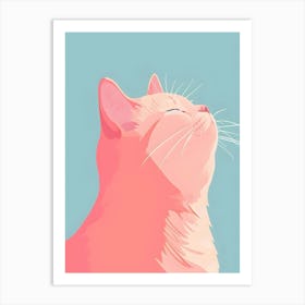 Pink Cat 3 Art Print