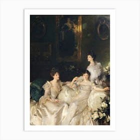 The Wyndham Sisters Lady Elcho, Mrs. Adeane, and Mrs. Tennant (1899), John Singer Sargent Art Print