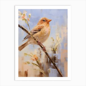 Bird Painting Finch 1 Art Print