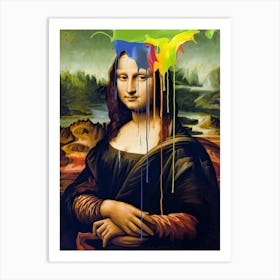 An Image Of The Mona Lisa With A Unique Twist Art Print