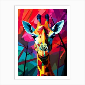 Giraffe Abstract Pop Art 4 Art Print