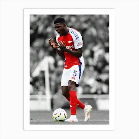 Thomas Partey Of Arsenal Vintage Art Print