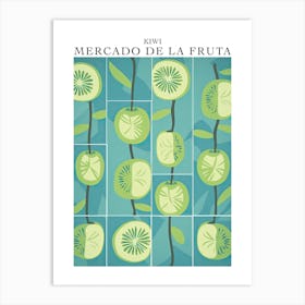 Mercado De La Fruta Kiwi Illustration 2 Poster Art Print