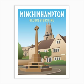 Minchinhampton Church Cotswolds Art Print