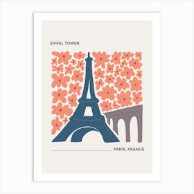 Eiffel Tower   Paris, France, Warm Colours Illustration Travel Poster 2 Art Print