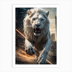 White Lion Art Print