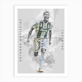 Cristiano Ronaldo Juventus Sketch Art Print