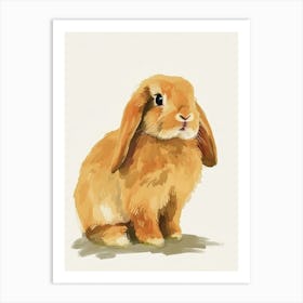 Cinnamon Rabbit Kids Illustration 4 Art Print