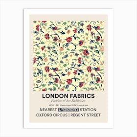 Poster Floral Dream London Fabrics Floral Pattern 4 Art Print