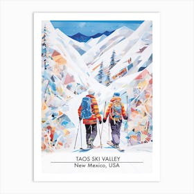 Taos Ski Valley   New Mexico Usa, Ski Resort Poster Illustration 0 Art Print