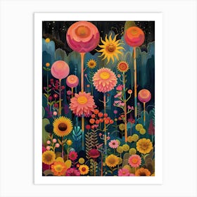 Night In The Garden Art Print