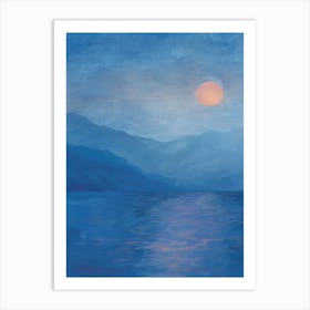 Sunset Over The Lake 6 Art Print