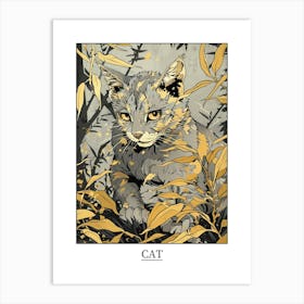 Cat Precisionist Illustration 2 Poster Art Print