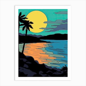 Minimal Design Style Of Maui Hawaii, Usa 3 Art Print