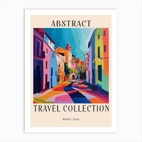 Abstract Travel Collection Poster Madrid Spain 2 Art Print