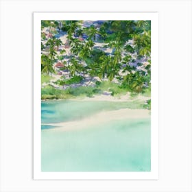 Bahamas Watercolour Tropical Destination Art Print
