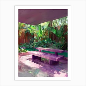 Room With A Bench Art Print