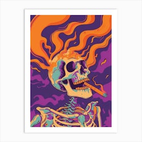 Psychedelic Skeleton Art Print