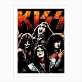 Kiss rock band 1 Art Print