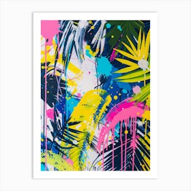 Tropical Splatter Painting Art Print