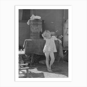 Untitled Photo, Possibly Related To Child Of Migrant Family In Front Of Household Goods Of Trailer Home Art Print