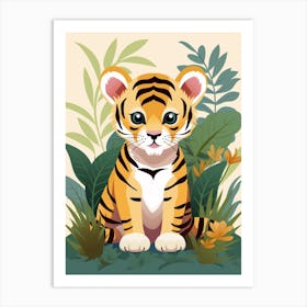 Baby Animal Illustration  Tiger 1 Art Print