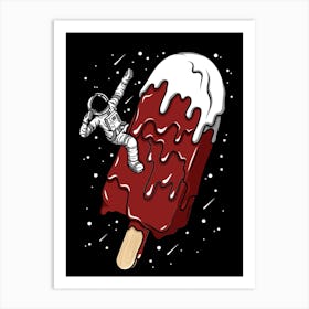 Ice Cream Astronaut - Chocolate Art Print