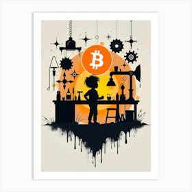 Bitcoin Lab Art Print