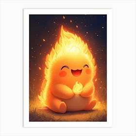 Cute Fire Art Print