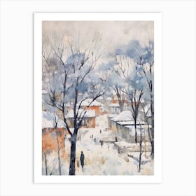 Winter City Park Painting Ditan Park Beijing 2 Art Print