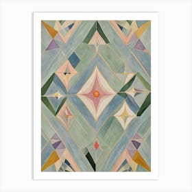 Geometric Pattern In Pastel Art Print