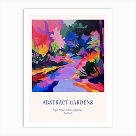 Colourful Gardens Royal Botanic Garden Edinburgh Scotland 2 Blue Poster Art Print
